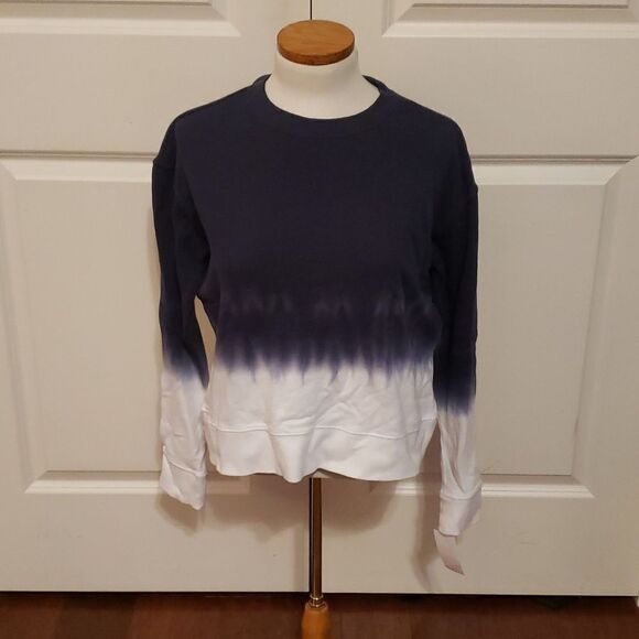 Ten Six‎ Sherman Dip Dye Cropped Sweatshirt Size Medium NWT - Picture 1 of 5